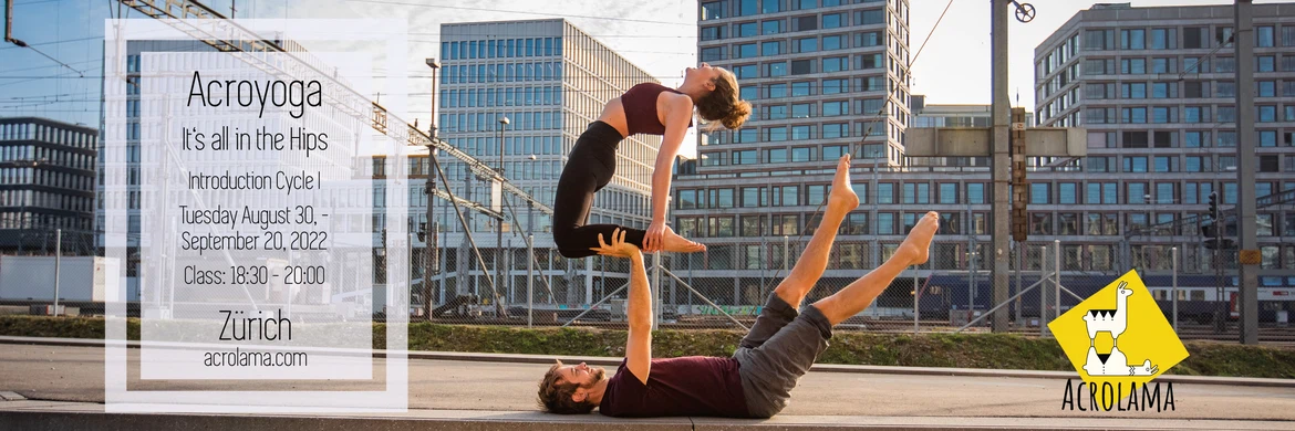 Acroyoga pose, flyer zurich acrolama