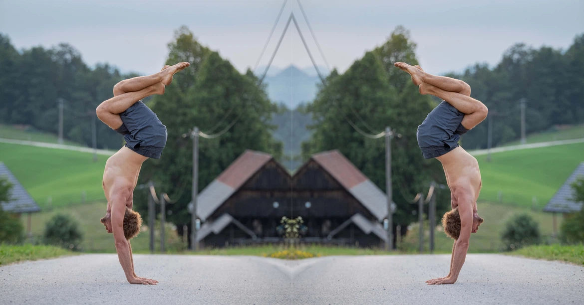 urban acro yoga pose of acroyoga in the event Handstand Cycle for all levels